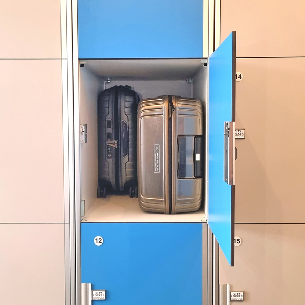 Luggage locker open
